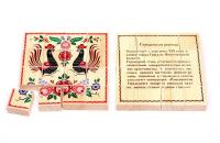 Деревянные пазлы "Русские узоры: Мезенская роспись"