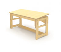 Парта двухместная, регулируемая по высоте, 1200х500х540-620 мм, березовый мультиплекс