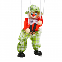 Дергунчик-марионетка "Клоун в шляпе"