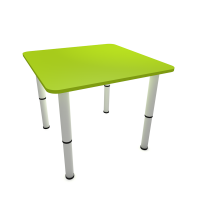 Стол квадратный, регулируемый по высоте (г.р. 0-3), 800х800 мм, ЛДСП